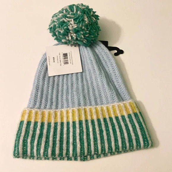 Echo New York Womans Ribbed  Pom Pom Hat Winter Hat With Tags - Picture 11 of 12